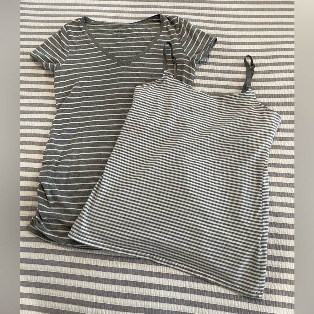 Maternity Tee and Nursing Tank Small